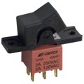 300AWDP1R1BLKM1QE - SWITCH ROCKER DPDT 5A 120V