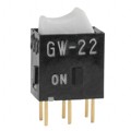 GW22RBP - SWITCH ROCKER DPDT 0.4VA 28V