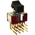 3004P6J1BLKM7RE - SWITCH ROCKER DP3T 0.4VA 20V