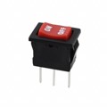 R1966DBLKREDIP - SWITCH ROCKER SPDT 15A 125V