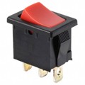 R1966CBLKREDEF - SWITCH ROCKER SPDT 15A 125V