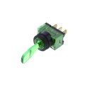 TE1-1A-DC-1-GL - WEDGE TOGGLE OFF-ON GREEN BULB