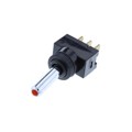 TE4-1A-DC-1-RL - WEDGE TOGGLE OFF-ON RED LED
