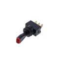 TE2-1A-DC-1-RL - WEDGE TOGGLE OFF-ON RED LED